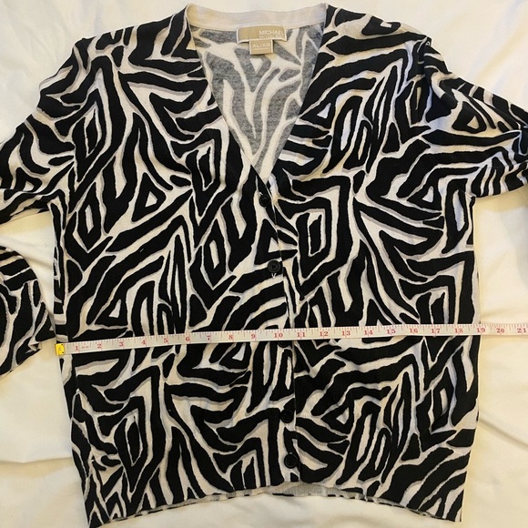 Michael Kors size XL black and white cardigan - Picture 7 of 10